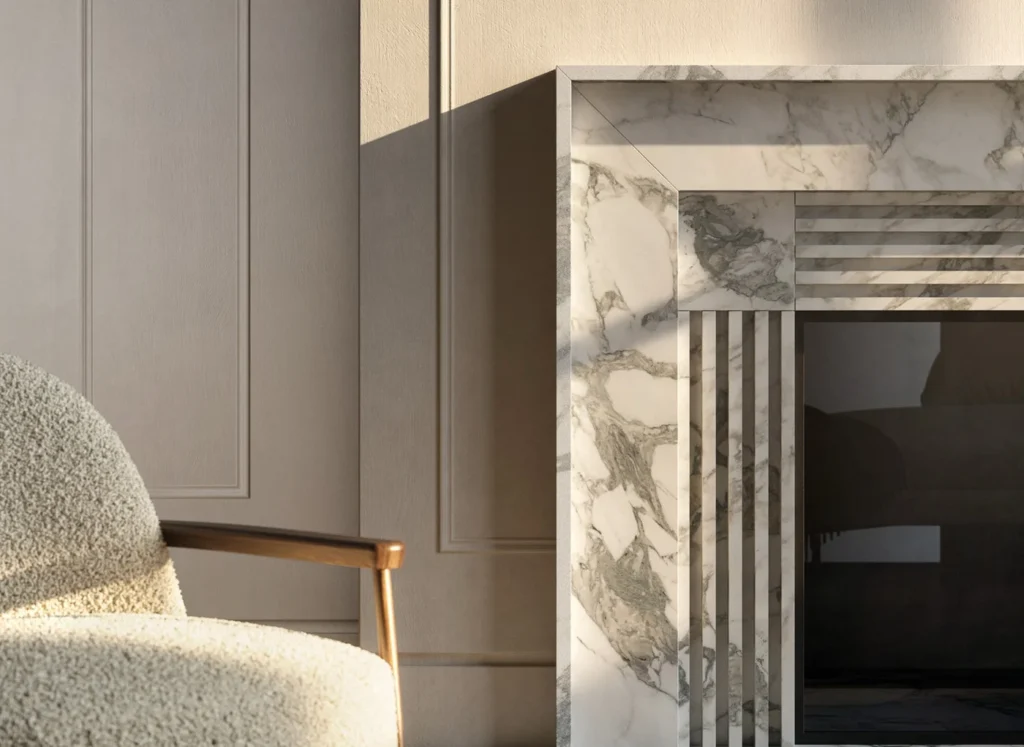 Sapienstone Arabescato 4D aplicado en ambiente