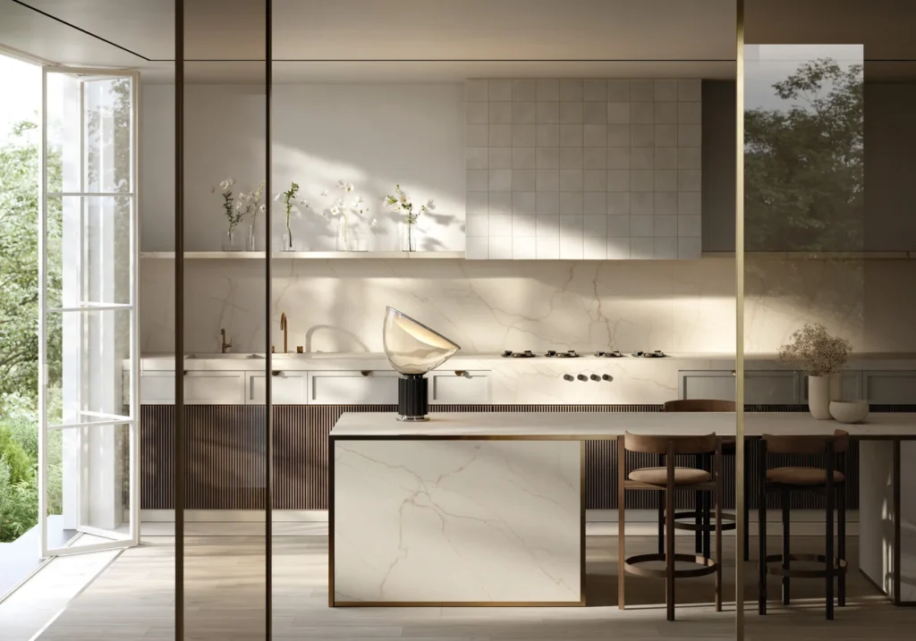 Sapienstone Crema Avorio en cocina